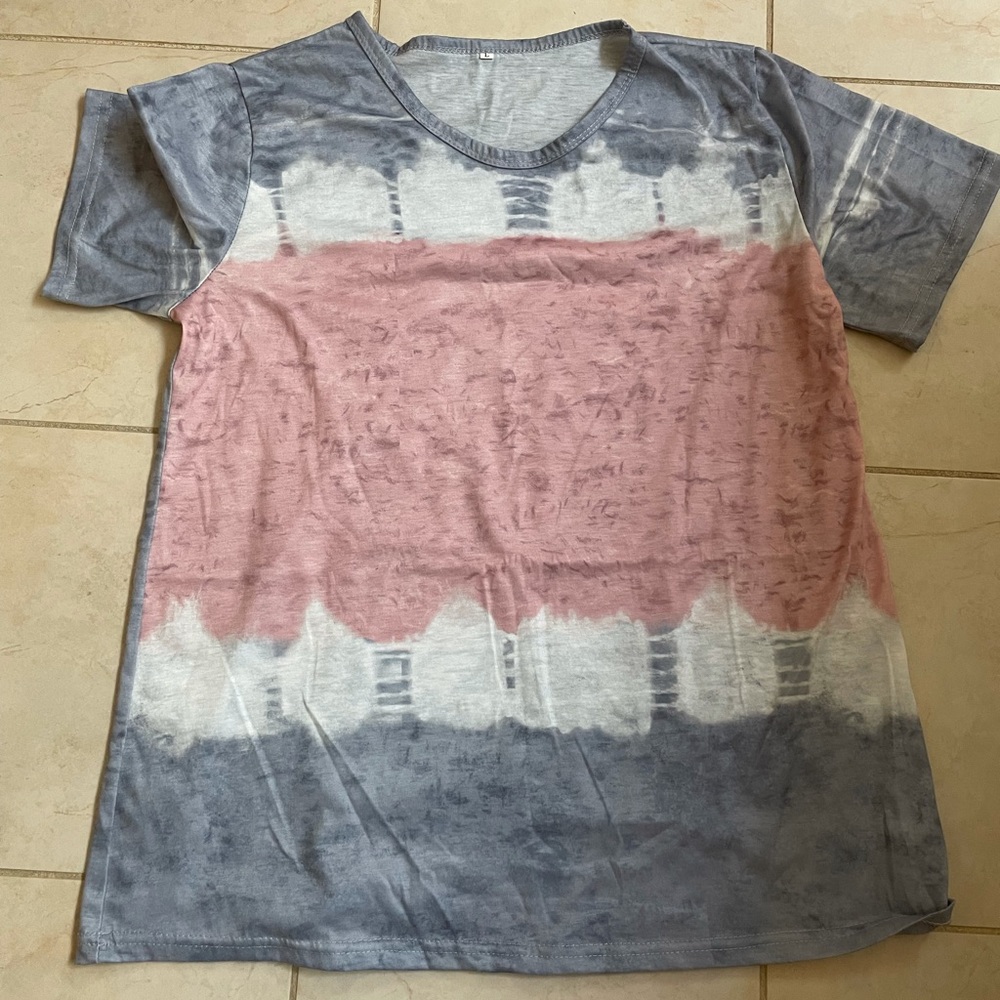 NWOT Tie Dye Color Block Tee